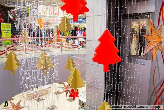 Новогоднее оформление и украшения из пенопласта