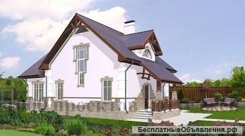 Проект двухэтажного кирпичного дома на 170 кв. м в стиле модерн.