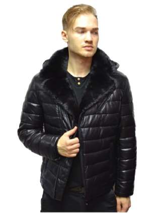 Мужские зимние куртки из искусственной кожи