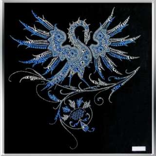 Картина из кристаллов Swarovski «Синяя птица малая»