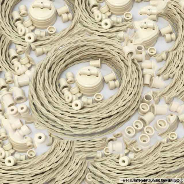 Изоляторы для витого ретро провода. Наружный монтаж.