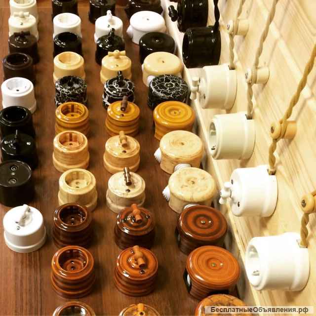 Изоляторы для витого ретро провода. Наружный монтаж.
