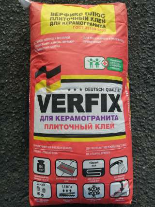 Плиточного клея для керамогранита VERFIX (25 кг)