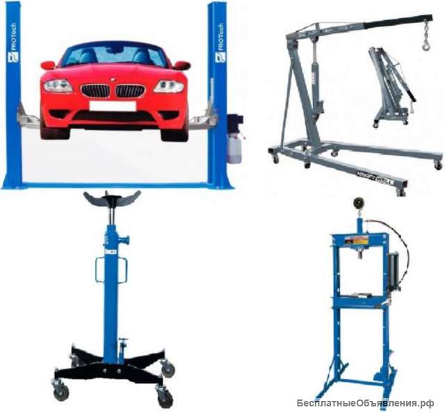 Комплект подъемник, пресс, кран и стойка