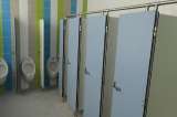 Система модульных туалетных сантехнических перегородок из бумажно-слоистого пластика панели HPL
