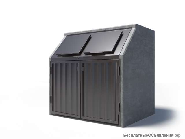 Модульная площадка ТБО для Евро-контейнеров