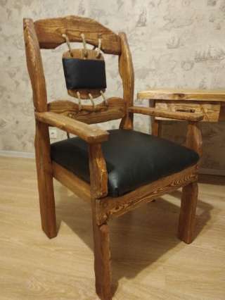 Кресло ручной работы массив дерева