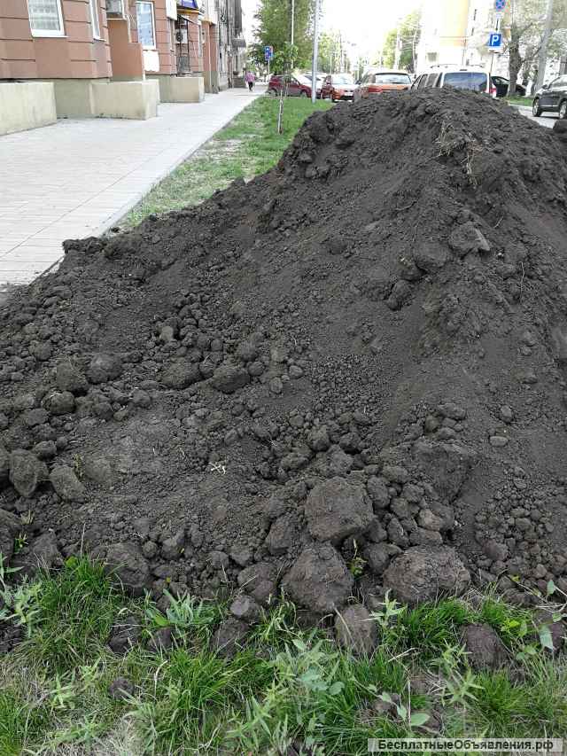 Чернозем, плодородный грунт под посадки