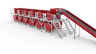 Линия ручной сортировки ТБО ТКО на 12 постов в наличии