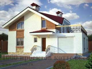 Двухэтажный дом кирпичный эконом-класса на 179 кв. м.