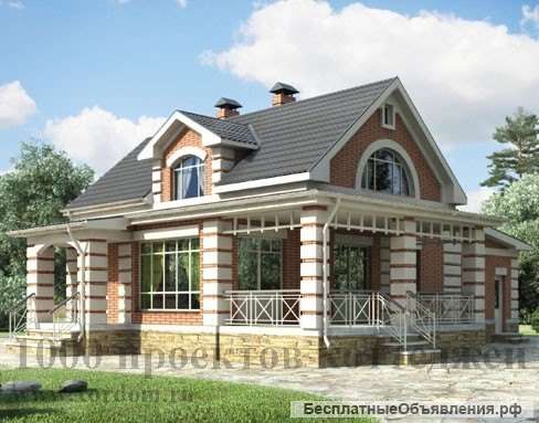 Двухэтажный кирпичный дом на 171 кв. м с гаражом.