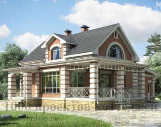 Двухэтажный кирпичный дом на 171 кв. м с гаражом.