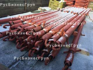 Подкос винтовой двухуровневый для панелей L = 2,5-4,3м/1.7-2.4 (пятка-крюк)