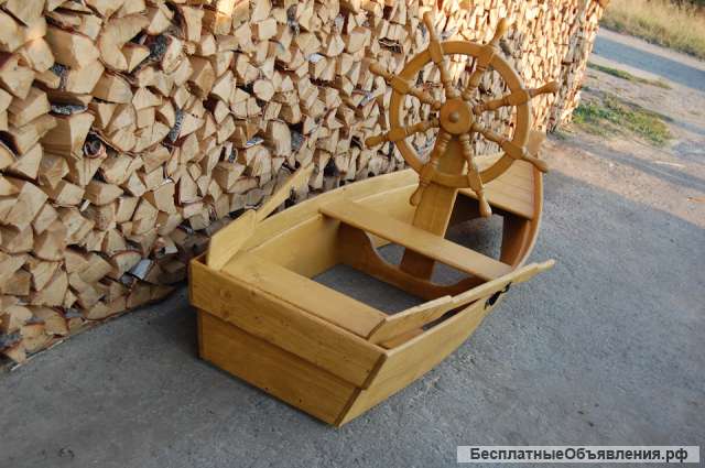 Песочница "Лодка со штурвалом"