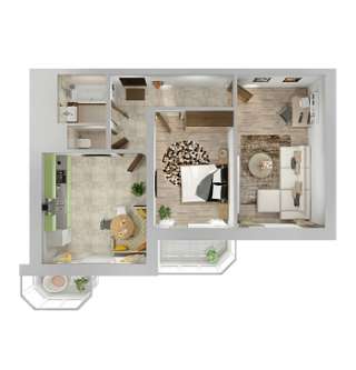 Квартира 2-к / 63,7 М² в ЖК Союзный