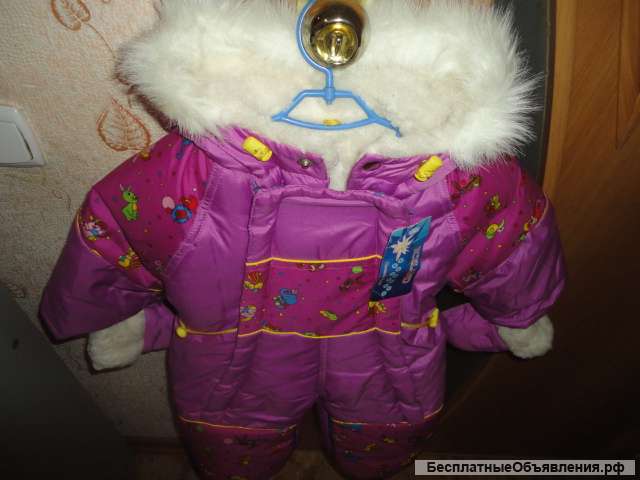 Комбинезон трансформер зимний новый 74-80 см (7-12 мес)