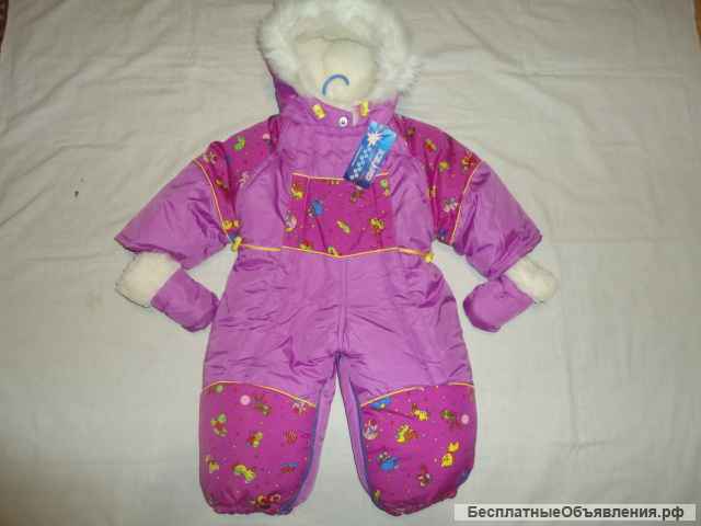 Комбинезон трансформер зимний новый 74-80 см (7-12 мес)