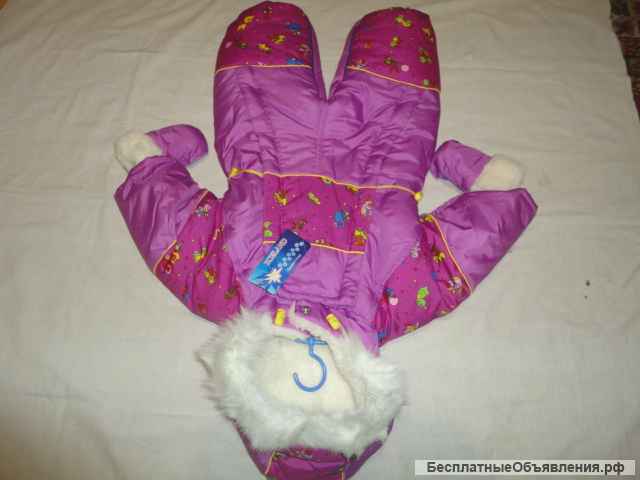 Комбинезон трансформер зимний новый 74-80 см (7-12 мес)