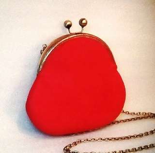 Маленькая сумочка кожаная красная (алая) авторская