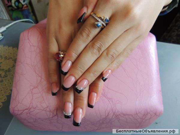 Наращивание ногтей, коррекция, покрытие гель-лаком