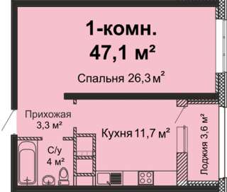 Квартира в новострое "СКАЙ СИТИ."