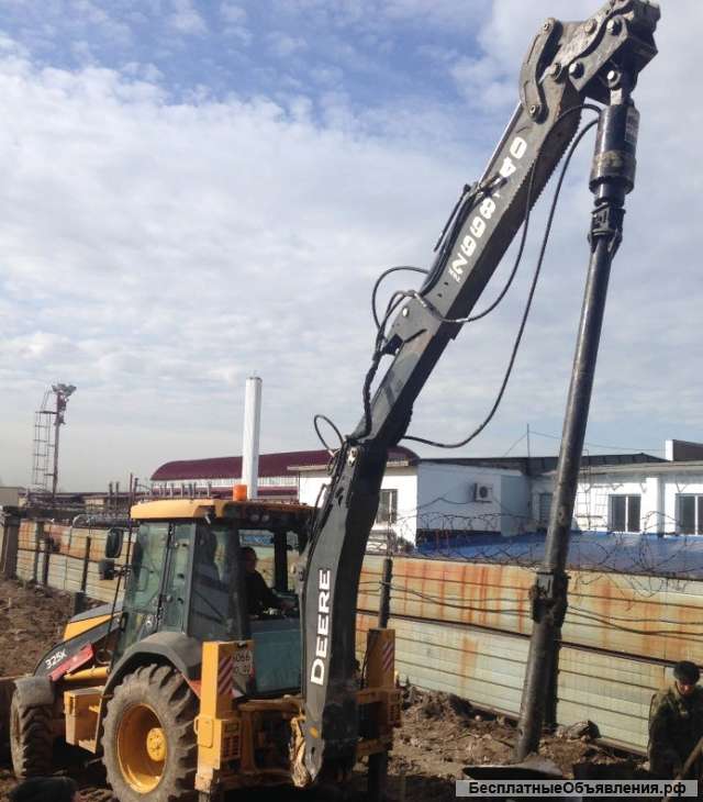 Экскаватор. Ямобур. Гидромолот. Закручивание свай