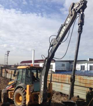 Экскаватор. Ямобур. Гидромолот. Закручивание свай