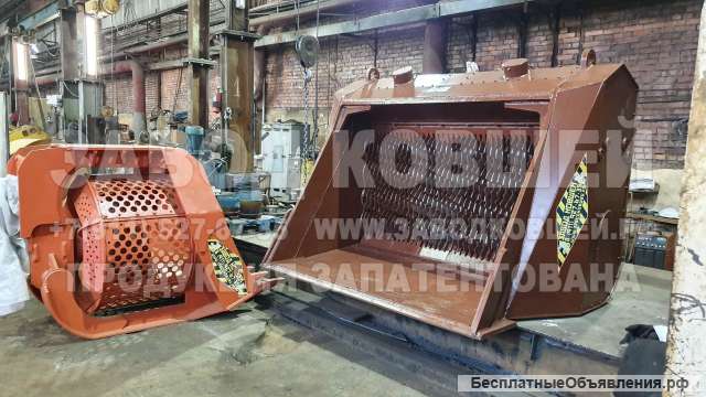 Валково-дробильный ковш на экскаватор