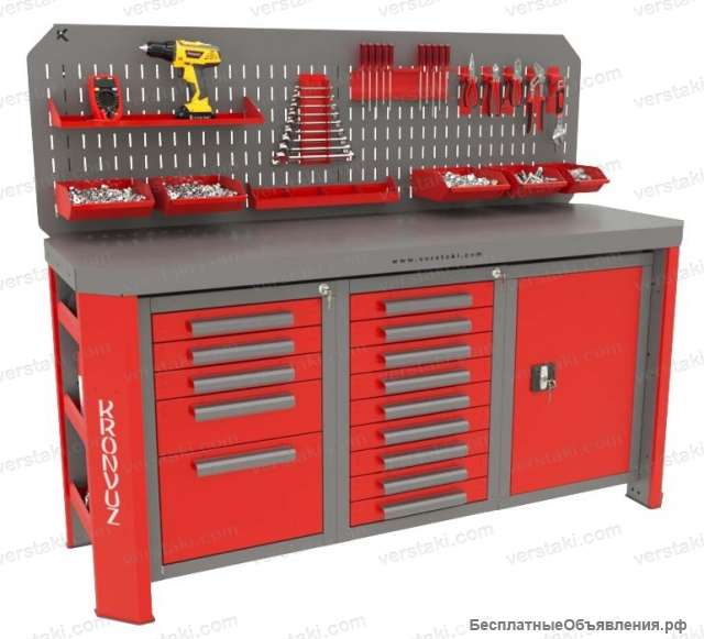 Трехтумбовый верстак с синтетическим покрытием