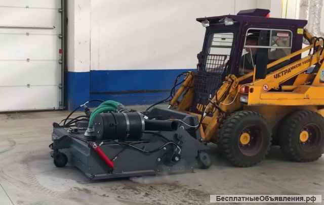 Щётка с передним бункером и пылесосом для минипогрузчика