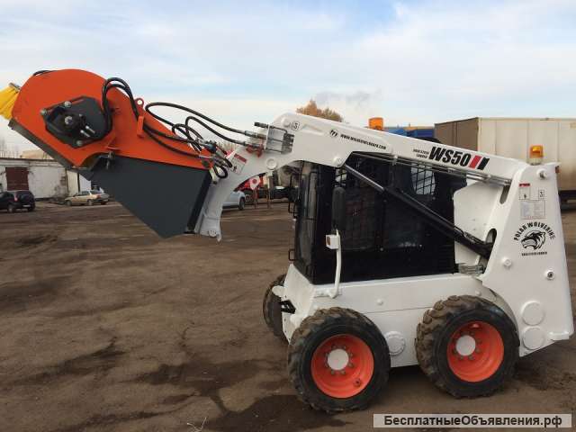 Щетка с бункером для минипогрузчика