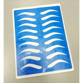 Коврик кожаный тренировочный с контуром бровей для отрисовки татуажа