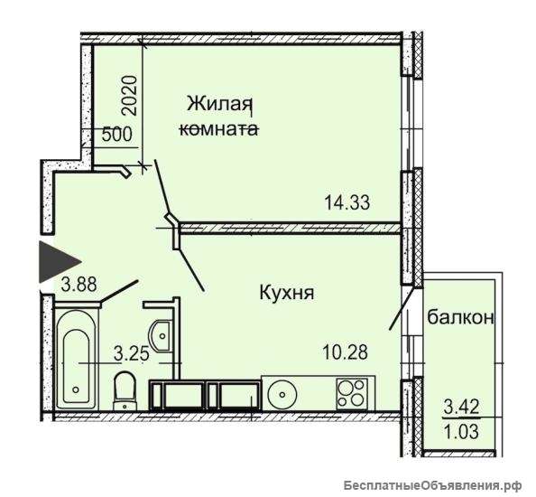 1-комнатная квартира 33 м² url number 2168669