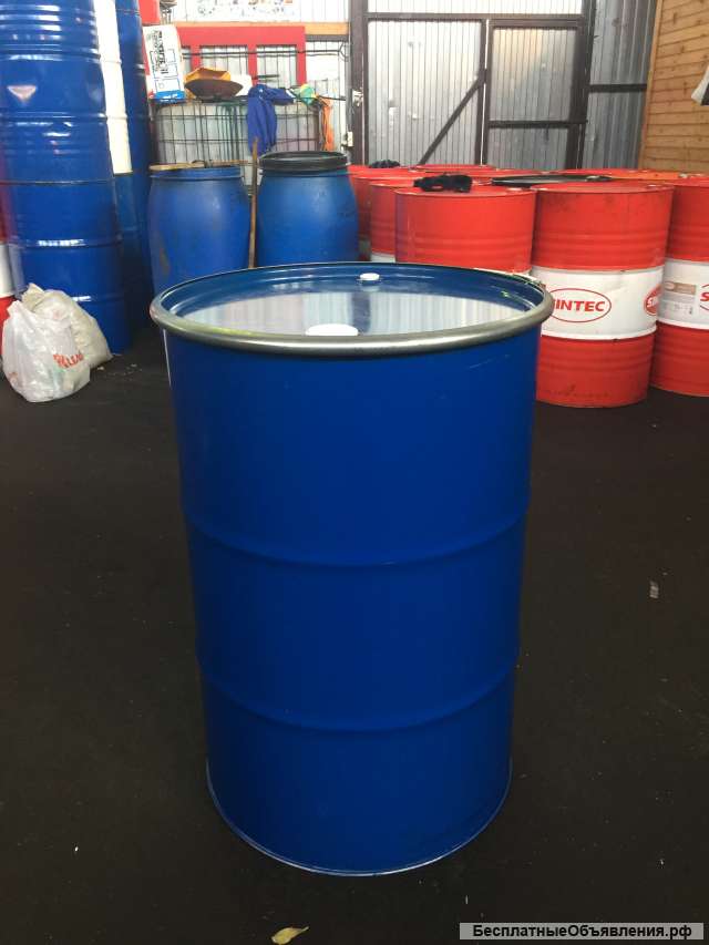 Бочка металлическая б/у с двумя пробками 216,5л