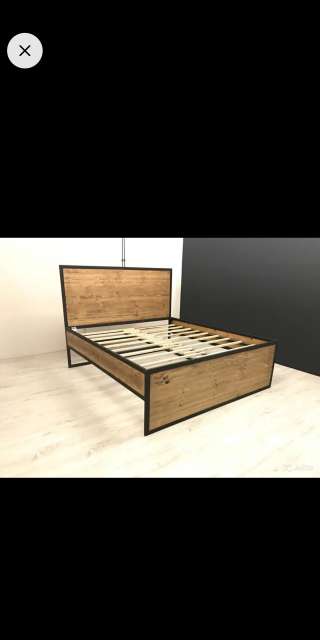 Кровать в стиле лофт