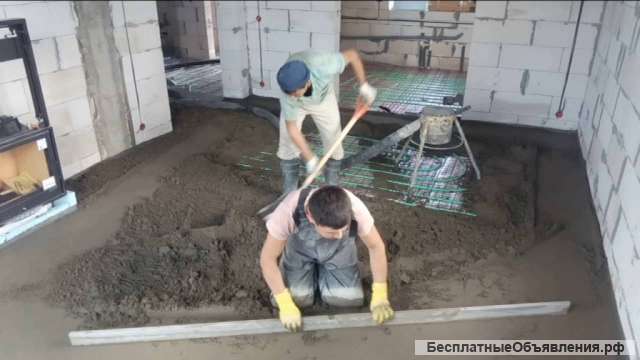 Полусухая стяжка пола 1