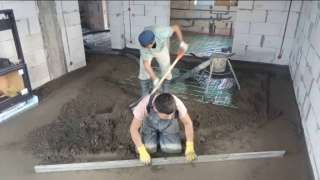 Полусухая стяжка пола 1