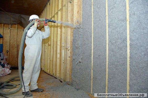 Утепление домов коттеджей/ эковатой