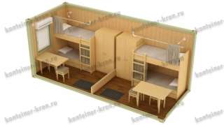 Заказать жилой блок-контейнер с мебелью