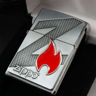 Зажигалку Zippo Z Flame Emblem Brushed Chrome 29104