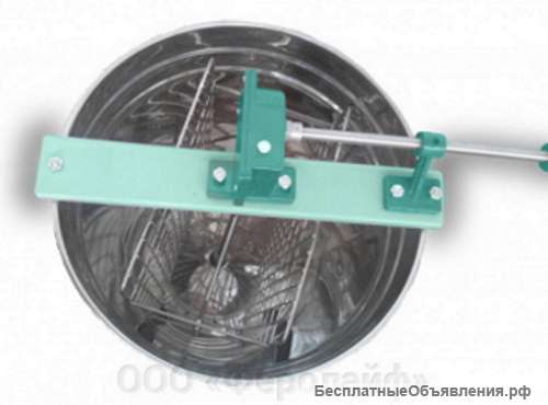 Медогонка 2-х рамочная, Малютка с отстойником (корзина нерж, клапан нерж) производство Белоруссия
