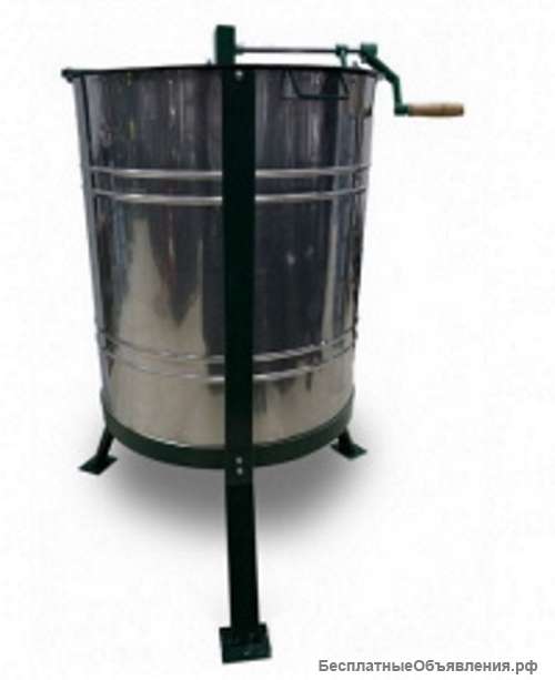 Медогонка 3-х рамочная оборотная Стрекоза (корзина нержавеющая, кассета нержавеющая, клапан пластик)