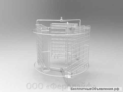 Медогонка 3-х рамочная оборотная Стрекоза (корзина нержавеющая, кассета нержавеющая, клапан пластик)