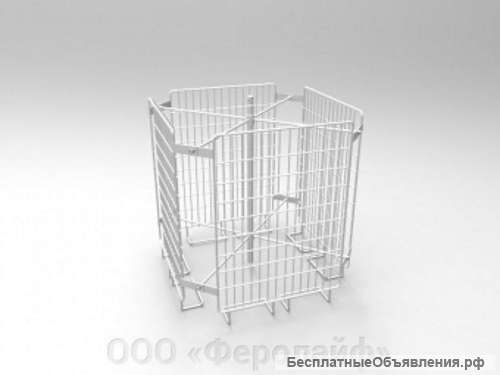 Медогонка 4-х рамочная НЕоборотная Балеринка (корзина нержавеющая, кассета нержавеющая, клапан пласт