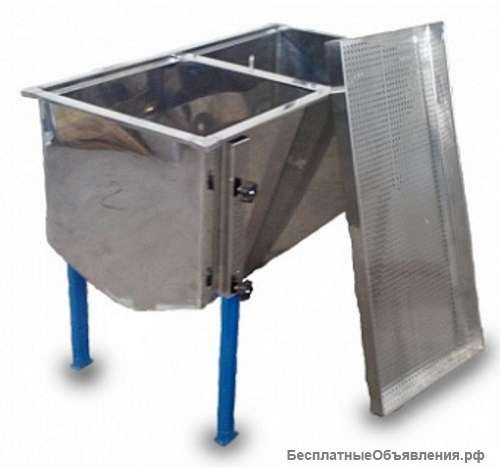 Стол для распечатывания сот конусный укрепленный из нержавеющей стали L=1000мм