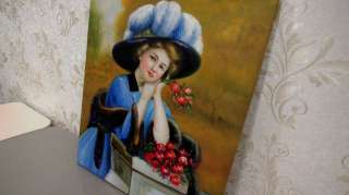 В думах о тебе, 50х60см, Картина маслом на холсте