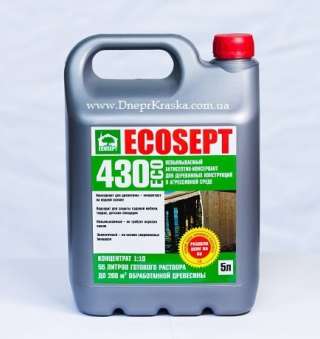 ECOSEPT-430 Eco невымываемый антисептик для древесины, концентрат 1:10