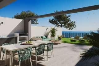 Недвижимость в Испании, Новые бунгало на первой линии пляжа от застройщика в Сан-Хавьер, Коста Калида