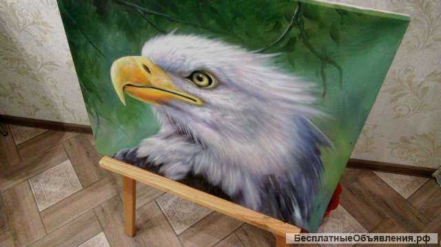 Белый орел, 50х60см, Картина маслом на холсте