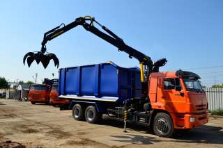 Аренда ломовоза с грейферным захватом